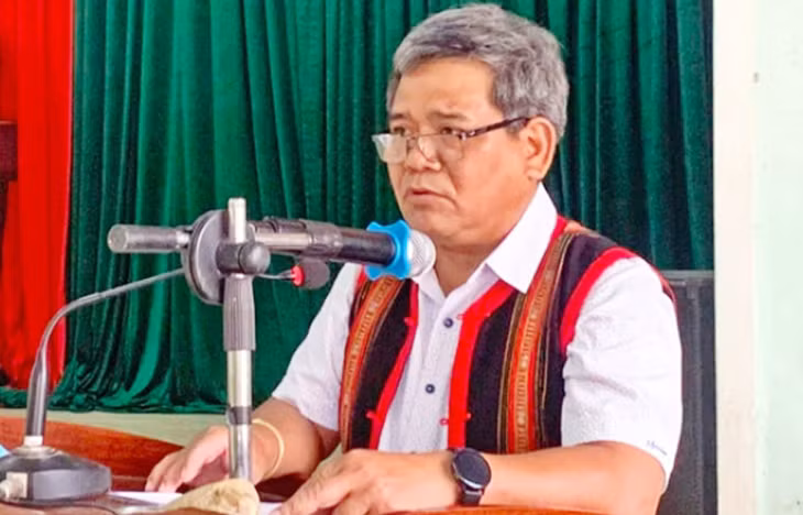 Ông Hồ Văn Điềm khi còn đương chức. Ảnh: Báo Gia Lai Ông Hồ Văn Điềm khi còn đương chức. Ảnh: Báo Gia Lai