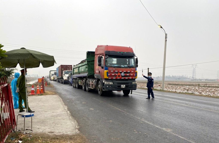 Chốt kiểm soát phương tiện của tỉnh Bắc Ninh