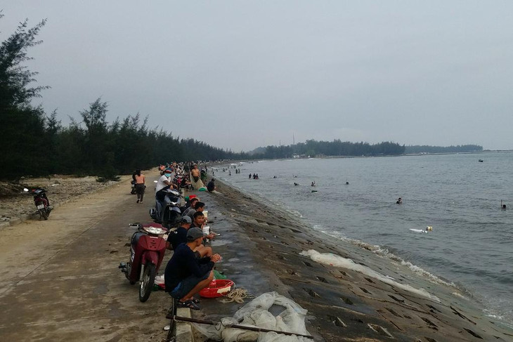 Bờ kè chống xói lở ở xã Hải Dương là một trong các dự án phát hiện áp giá chỉ định thầu vượt mức quy định, vi phạm luật đấu thầu