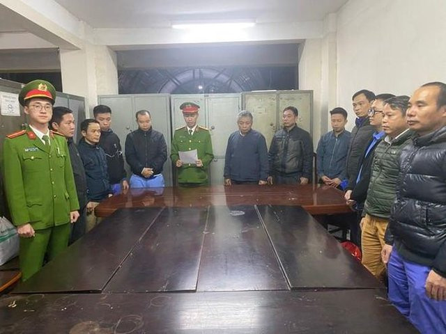 Các đối tượng bị tạm giữ hình sự