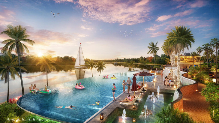 Hệ tiện ích bài bản, đẳng cấp của Sunneva Island. Ảnh phối cảnh minh họa.