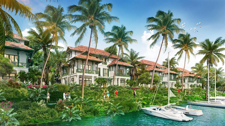 Sống như nghỉ dưỡng ven sông, tiện ích cao cấp là tiêu chí hàng đầu được giới nhà giàu lựa chọn khi mua BĐS. Ảnh phối cảnh minh họa