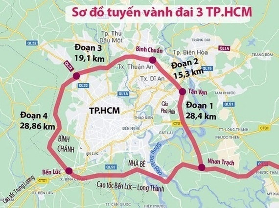 TP.HCM phê duyệt hồ sơ thiết kế ranh giải phóng mặt bằng Vành đai 3