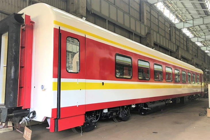 Toa tàu khách của Trung Quốc được đóng tại Nhà máy CP Xe lửa Gia Lâm