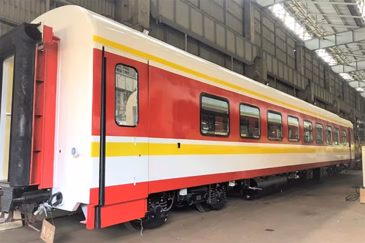 Toa tàu khách của Trung Quốc được đóng tại Nhà máy CP Xe lửa Gia Lâm