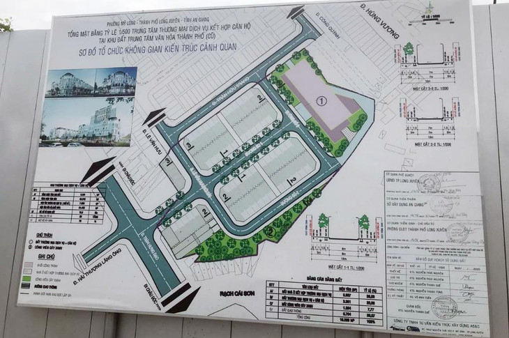 Hình ảnh quy hoạch 1/500 dự án khu đất vàng của Angimex tại Long Xuyên