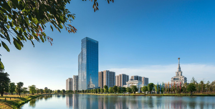 Không gian xanh ngập tràn xung quanh công trình xanh TechnoPark Tower Không gian xanh ngập tràn xung quanh công trình xanh TechnoPark Tower