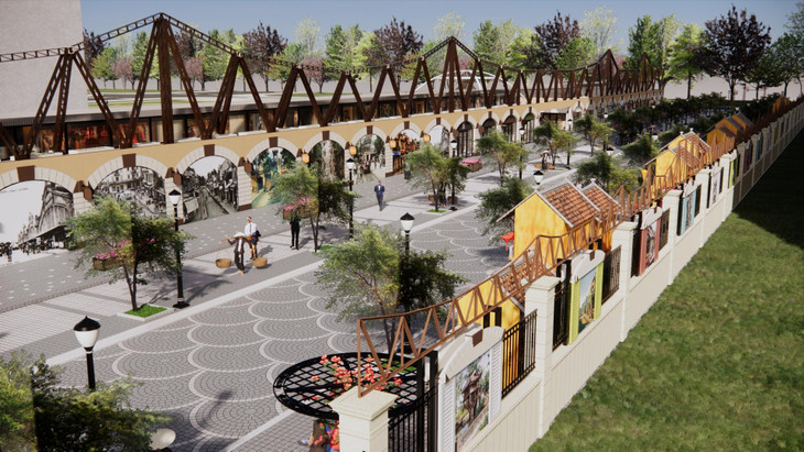 Phố đi bộ Pont de Long Bien tái hiện khung cảnh Hà Nội thế kỷ 19, tạo thành nơi trải nghiệm không khí chợ Tết xưa và nay Phố đi bộ Pont de Long Bien tái hiện khung cảnh Hà Nội thế kỷ 19, tạo thành nơi trải nghiệm không khí chợ Tết xưa và nay