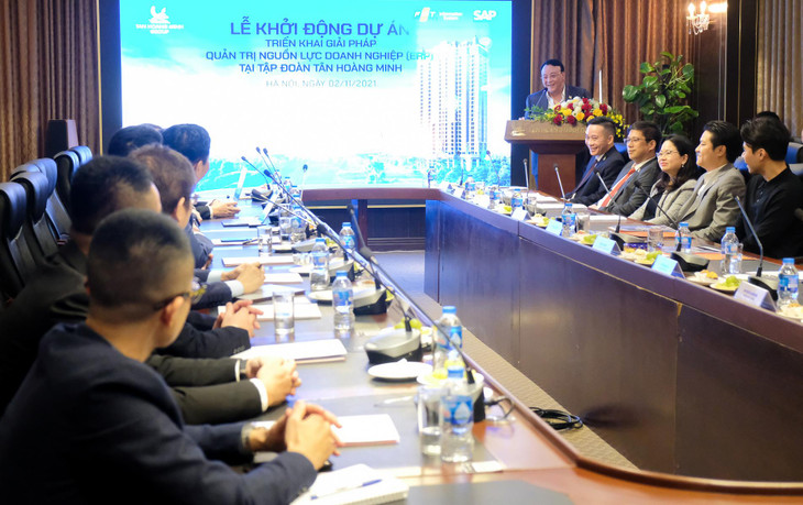 Chủ tịch Tập đoàn Tân Hoàng Minh phát biểu tại sự kiện Chủ tịch Tập đoàn Tân Hoàng Minh phát biểu tại sự kiện