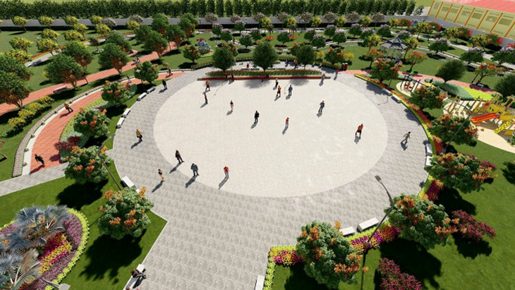 Phối cảnh khu trung tâm công viên