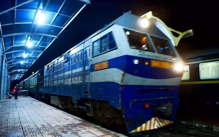 Tàu liên vận của Trung Quốc chạy về ga Đồng Đăng, tỉnh Lạng Sơn hồi tháng 2/2020