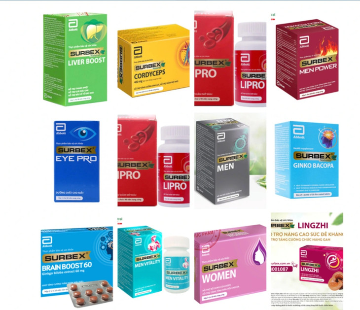 Các sản phẩm thu hồi hiệu lực Giấy tiếp nhận đăng ký bản công bố sản phẩm. (Ảnh: NLD).