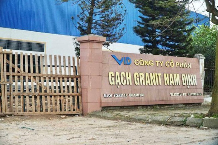 Công ty CP Gạch Granit Nam Định bị phạt 350 triệu đồng vì hành vi xả nước thải trái phép