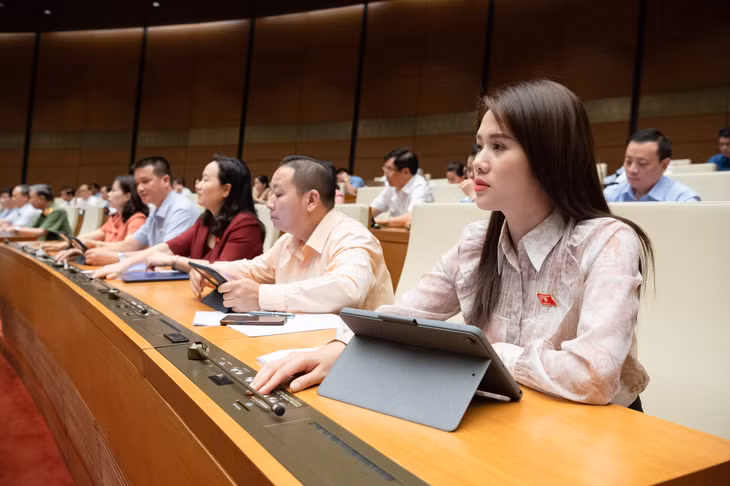 Các đại biểu Quốc hội tham gia biểu quyết