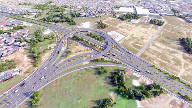 Phối cảnh nút giao Bình Chuẩn thuộc Vành đai 3 tại TP. Thuận An Phối cảnh nút giao Bình Chuẩn thuộc Vành đai 3 tại TP. Thuận An