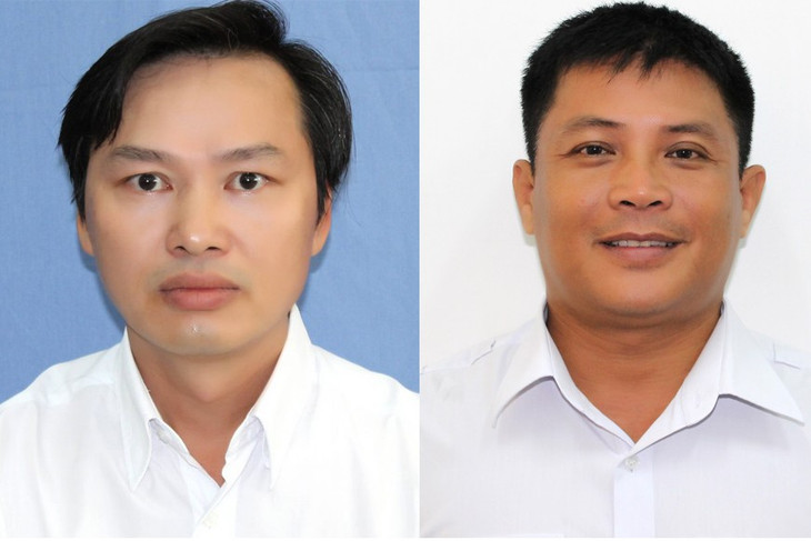 Hai bị can Bạch Đức Lữu (trái) và Lý Hoài Vũ