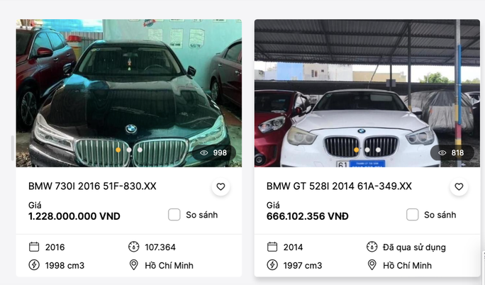 Ngân hàng thanh lý nhiều ô tô để thu hồi nợ Ngân hàng thanh lý nhiều ô tô để thu hồi nợ