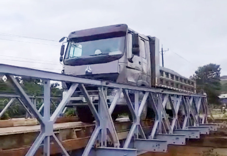 Cầu Tà Năng 2 đã hoàn thành thông tuyến ĐT729.