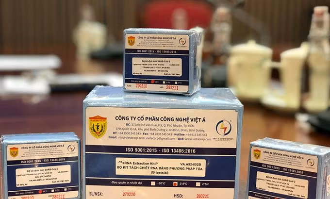 Bộ kit xét nghiệm Covid-19 của Công ty Việt Á Bộ kit xét nghiệm Covid-19 của Công ty Việt Á