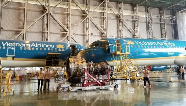 Sân bay Long Thành tương lai sẽ có 4 khu bảo dưỡng máy bay. Ảnh khu bảo dưỡng máy bay của Vietnam Airlines tại sân bay Nội Bài.