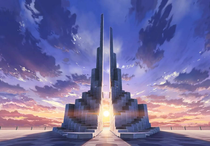 Tháp Nghinh Phong được thiết kế lấy ý tưởng từ huyền sử Lạc Long Quân - Âu Cơ