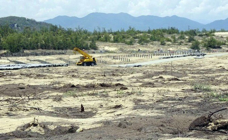 Dự án điện mặt trời huyện Phù Mỹ khi mới triển khai Dự án điện mặt trời huyện Phù Mỹ khi mới triển khai
