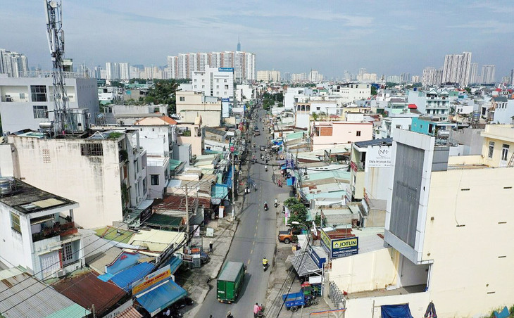 Đường Nguyễn Thị Định, TP. Thủ Đức từ trên cao