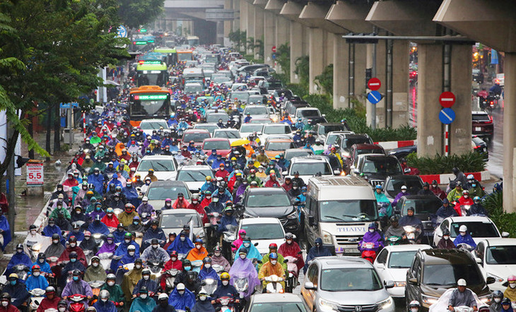 Toàn TP. Hà Nội hiện có 7,8 triệu phương tiện giao thông Toàn TP. Hà Nội hiện có 7,8 triệu phương tiện giao thông