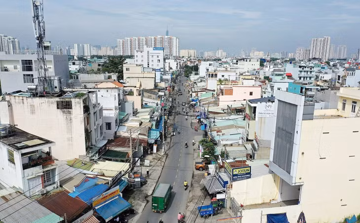 Đường Nguyễn Thị Định, TP. Thủ Đức từ trên cao