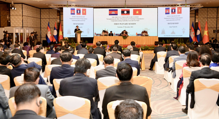 Phiên toàn thể Hội nghị cấp cao Quốc hội ba nước Campuchia – Lào – Việt Nam