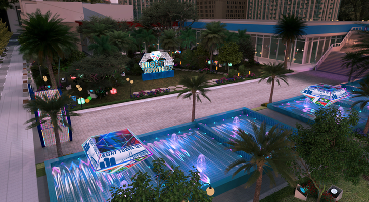 Phối cảnh khu công viên ánh sáng trong quần thể Phố thương mại ẩm thực Sky Garden Phối cảnh khu công viên ánh sáng trong quần thể Phố thương mại ẩm thực Sky Garden