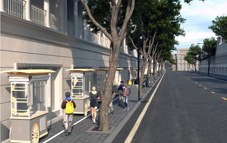 Mô hình kinh doanh ở những khu vực có vỉa hè rộng