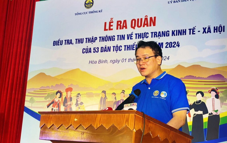 Thứ trưởng Bộ Kế hoạch và Đầu tư Trần Quốc Phương phát biểu tại Lễ ra quân