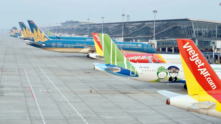 Máy bay của các hãng hàng không tại Sân bay Quốc tế Nội Bài.