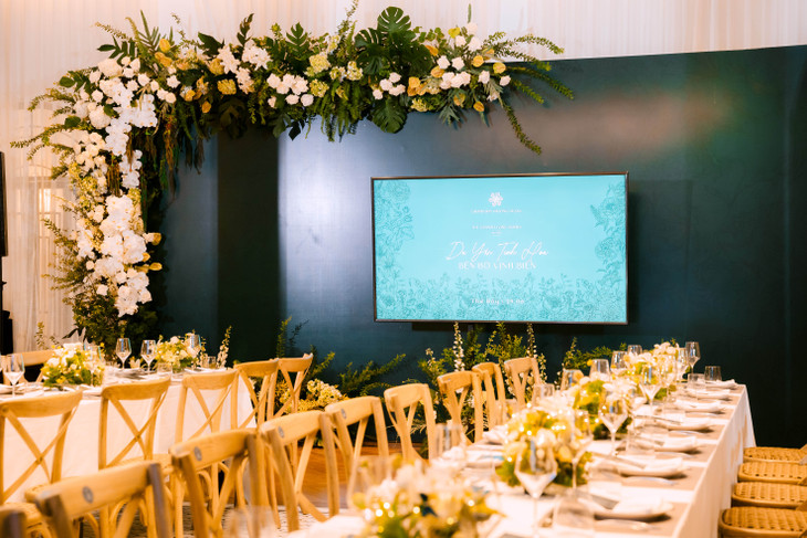 Không gian sang trọng nơi diễn ra dạ yến. Ảnh: BIM Land.
