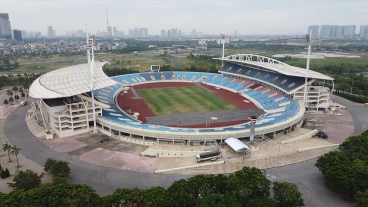 Sân vận động Mỹ Đình trước thời điểm tổ chức 2 đêm diễn của Blackpink