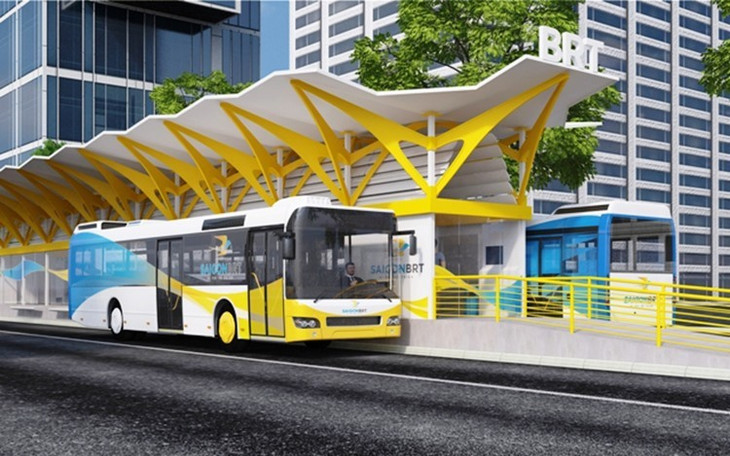 Phối cảnh tuyến buýt nhanh BRT số 1 của TP.HCM