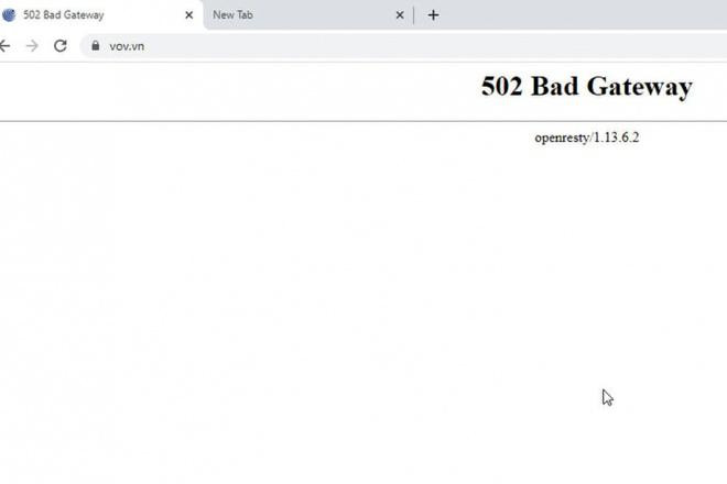 Thời điểm diễn ra tấn công mạng, độc giả không thể truy cập vào trang web của báo VOV