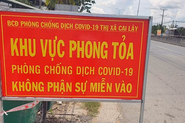 Thị xã Cai Lậy và huyện Cái Bè (Tiền Giang) giãn cách xã hội theo Chỉ thị 16 từ 0h giờ ngày 14/6