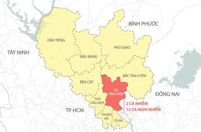 Thị xã Tân Uyên, Bình Dương, bị giãn cách theo Chỉ thị 16 Thị xã Tân Uyên, Bình Dương, bị giãn cách theo Chỉ thị 16