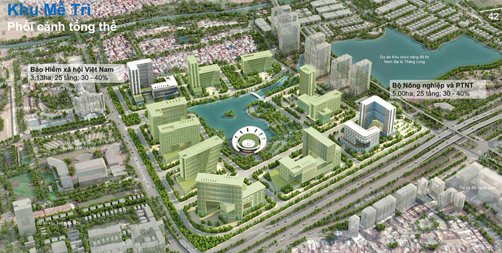 Phối cảnh khu Mễ Trì