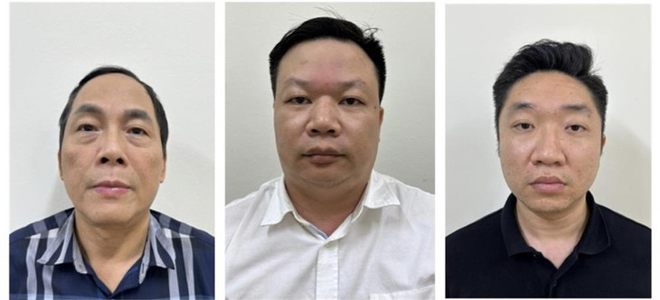 Từ trái qua phải: Hoàng Quốc Hùng, Lương Nhân Hòa, Nguyễn Đình Cảnh. Ảnh: Bộ Công an