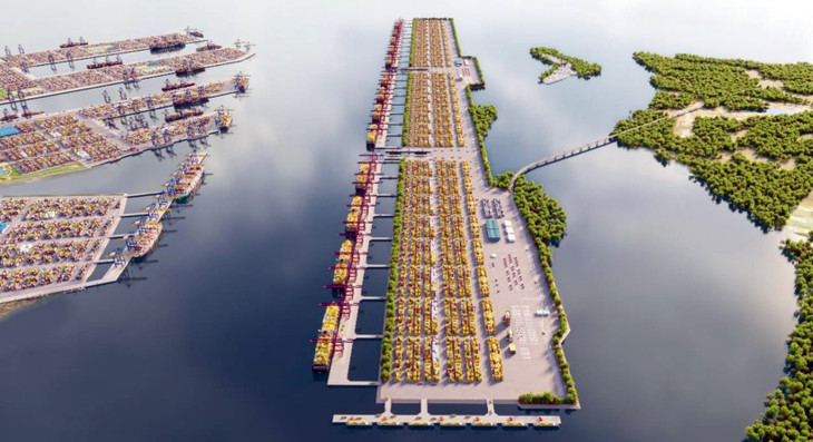 Phối cảnh Cảng trung chuyển quốc tế Cần Giờ Phối cảnh Cảng trung chuyển quốc tế Cần Giờ