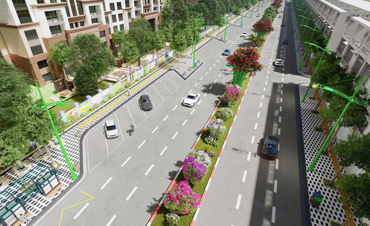 Phối cảnh các điểm đậu xe trên đường Lê Hồng Phong