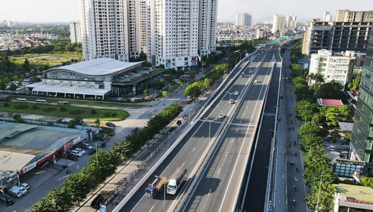 Đường trên cao đoạn Mai Dịch - Nam Thăng Long, Hà Nội