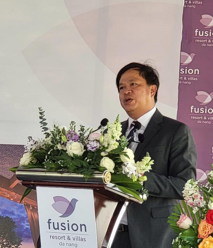 Ông Võ Hoàng Lâm, Tổng giám đốc Unicons, Tổng thầu khu khách sạn Fusion tại Lễ động thổ