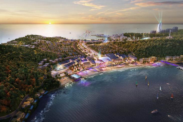 Tổng quan phân khu Paradise Walk. Ảnh phối cảnh minh họa