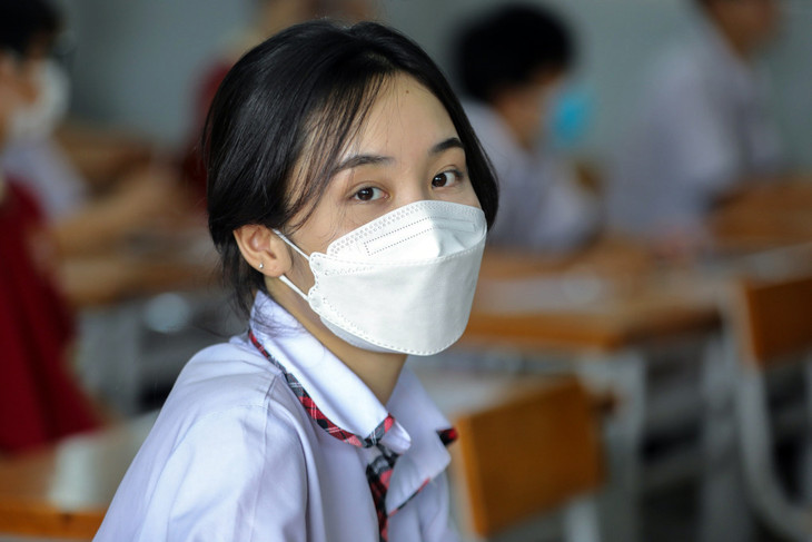 Thí sinh thi tốt nghiệp tại hội đồng thi THCS Trần Văn Ơn