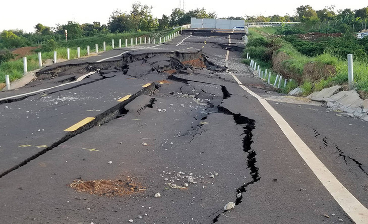 Tuyến tránh 250 tỷ đồng bị sụt lún hồi đầu tháng 9/2019