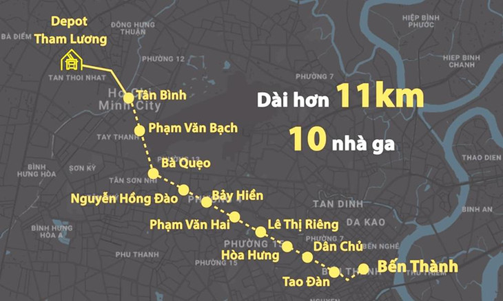 Sơ đồ tuyến Metro Số 2